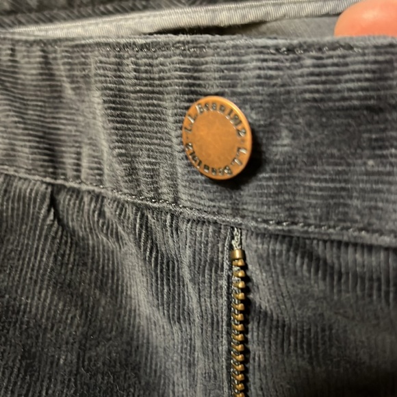 LL Bean Navy corduroy cords favorite fit high rise high waist Talbots Jean Pant - Picture 6 of 6
